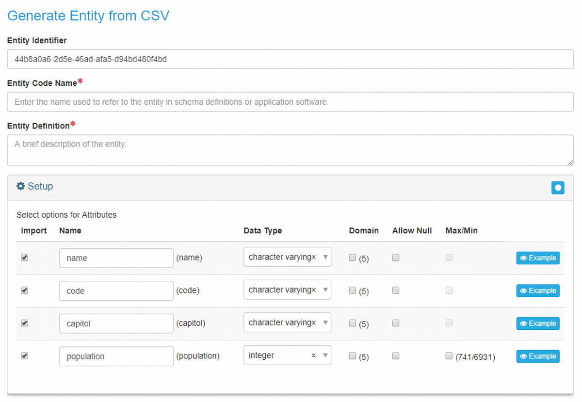 Entity Staged for Import