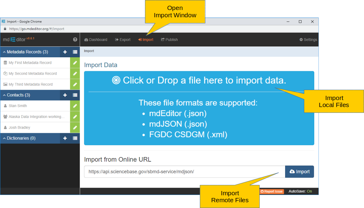 Import File Panel